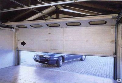 Ворота гаражные секционные из стальных однослойных панелей с торсионным механизмом RSD02-SLP — 500 2000х1800мм