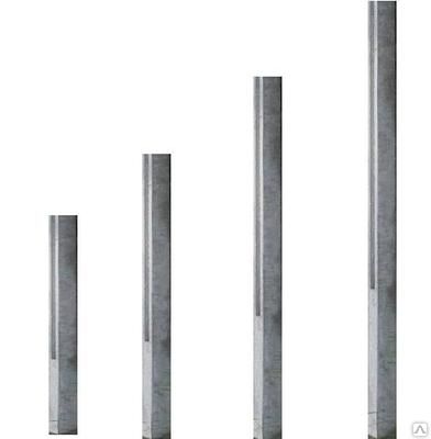 Столб наборного забора 2-х пазовый на высоту от 1 - 3 м