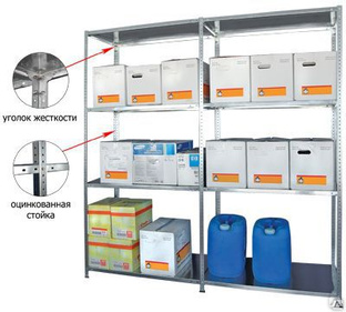 Стойка оцинкованная для стеллажа