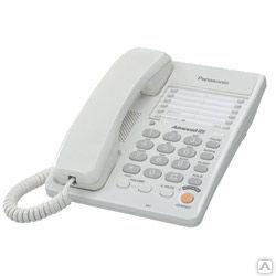 Телефон Panasonic KX-T 2363 RUW спикерфон, автодозвон, 4-значный PIN-код