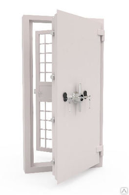 Металлическая дверь ЛС-071М с решеткой (5 класс)