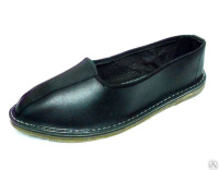 Туфли (тапочки) кожаные на подошве из кожи модель: 120-0038-01