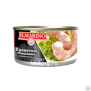 Креветки очищенные в собственном соку Elmarino. ж/ б 200г. купить в ...
