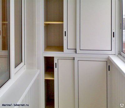 Шкафчики балконные алюминиевые