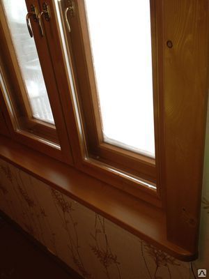 Доска подоконная деревянная h до 200 мм (покрытие в тон окна) п. м.