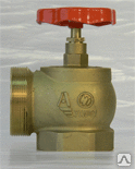 Клапан пожарный латунный КПЛМ-65 угловой 90гр