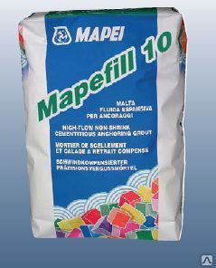 Смесь Mapei Mapefill 10 анкеровка арматуры, подливка под оборудование, 25кг