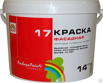 Краска Интерьер Радуга 24кг водоэмульсионная для стен и потолков - Мастер Дом