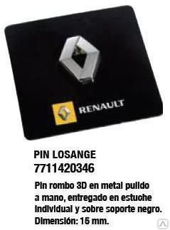 Значок металлический Renault (1,5 см)