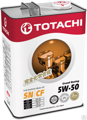 Масло моторное TOTACHI Grand Fuel Fully Synthetic SN/CF 5W-50 (4 л)