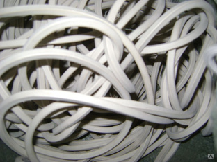Вакуумный шнур прямоугольник 4х6 мм, белая резина р/с 51-2062 