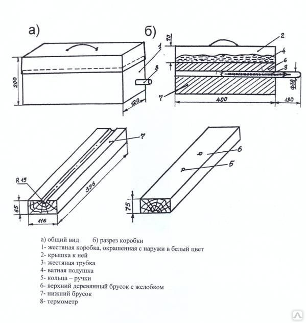 Чертеж коробки из жести