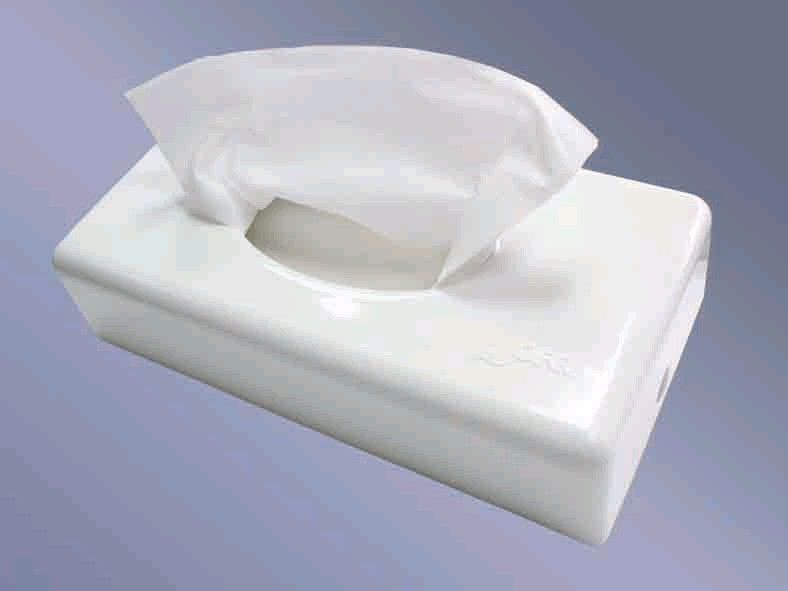Диспенсер-контейнер Azur для косметических салфеток, белый ABS-пластик
