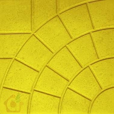 Плитка тротуарная «Паутинка» жёлтая 300х300х40 мм
