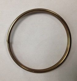 45мм кольцо витое плоское, желтое