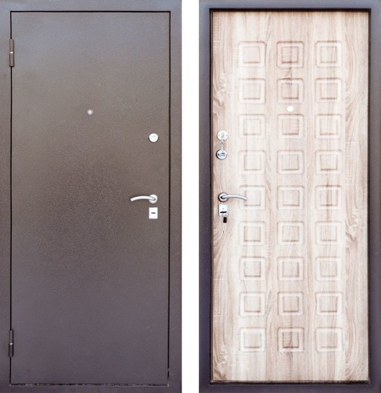 Правая дверь Двернофф Сеул серебро крупное / ель карпатская 960х2050