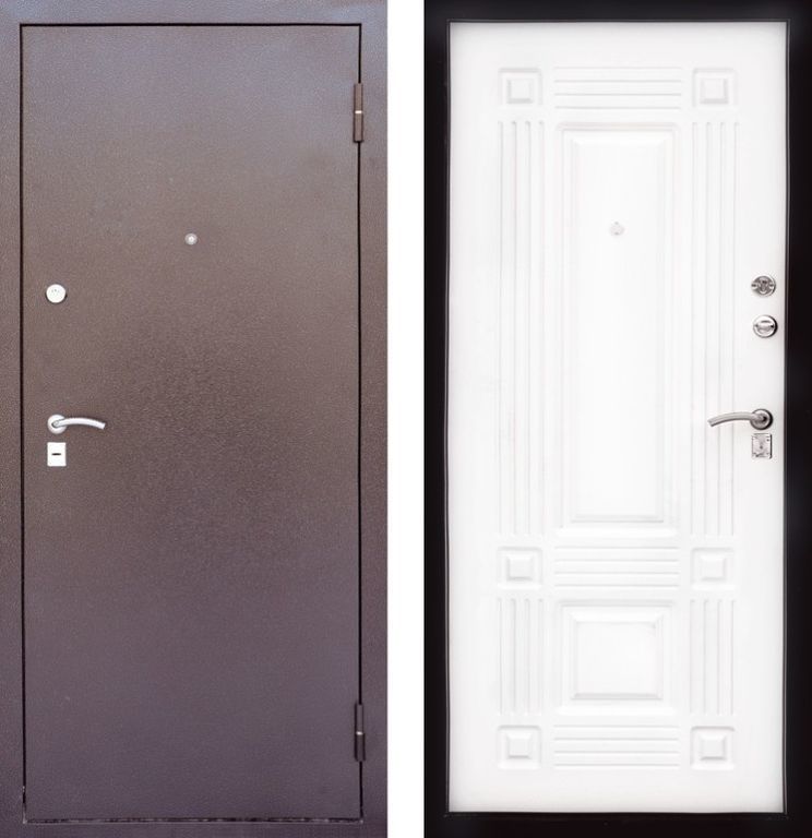 Правая дверь Двернофф Лондон черный шелк / белый шелк 960х2050