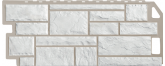 Фасадная панель FineBer Камень 1137х471 мелованный белый