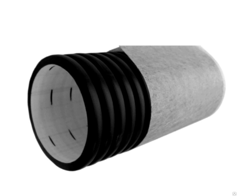 Труба гофрированная SN6 200 мм двухслойная дренажная перфорация с фильтром