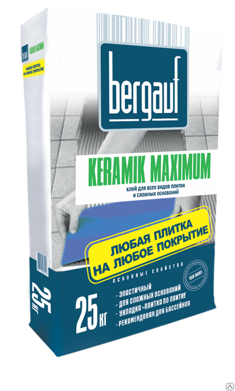 Клей для всех видов плитки и сложных оснований Bergauf Keramik Maximum 25кг