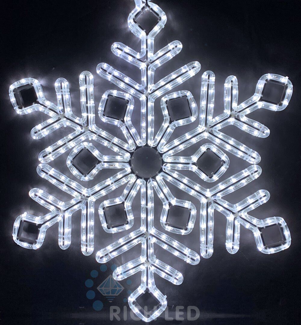 Светодиодная снежинка Премиум 70 см, белый (арт.RL-SFDL70-W)
