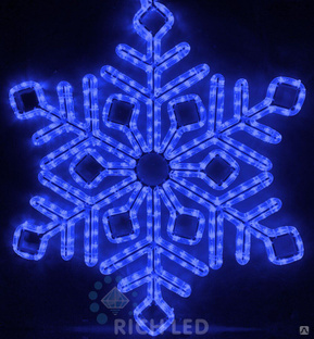 Светодиодная снежинка Премиум 70 см, синий (арт. RL-SFDL70-B) 