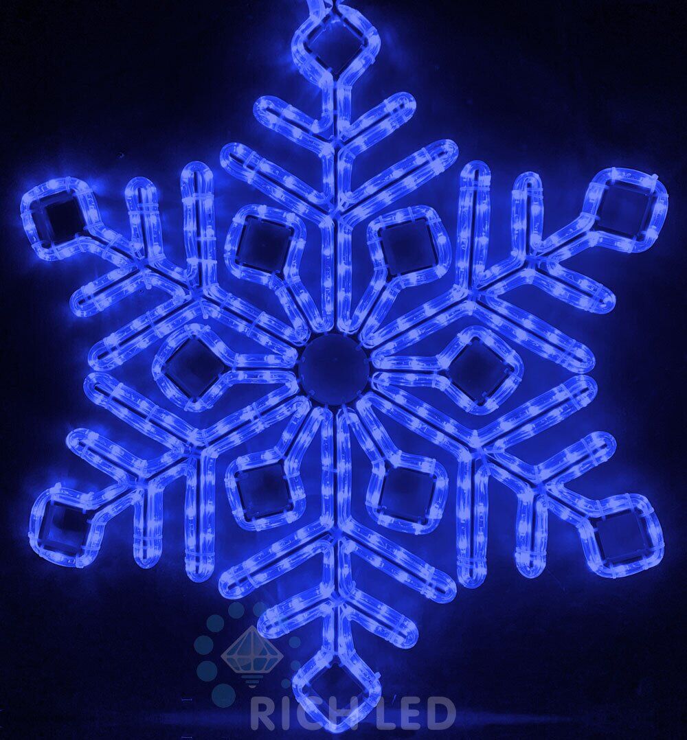 Светодиодная снежинка Премиум 70 см, синий (арт. RL-SFDL70-B)