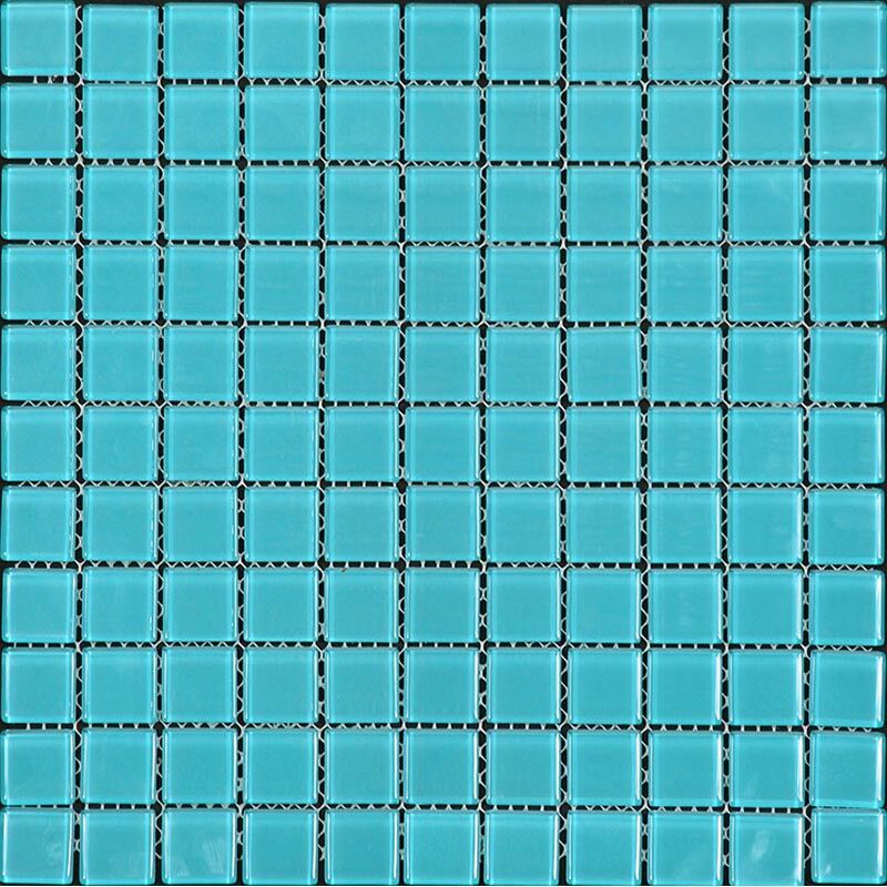 Мозаика стеклянная Color palette A-103 Natural голубая