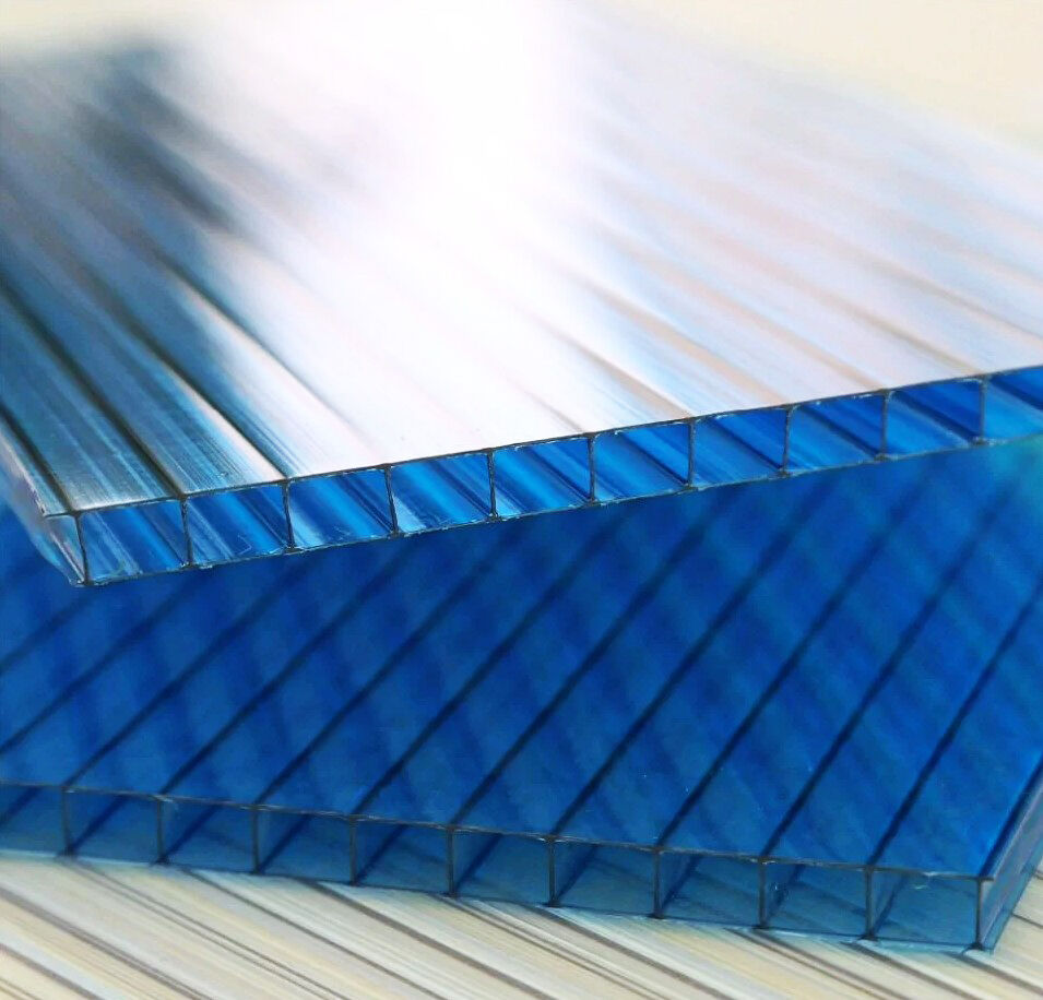 Сотовый поликарбонат KINPLAST Синий 10 мм (2,1*6 м)