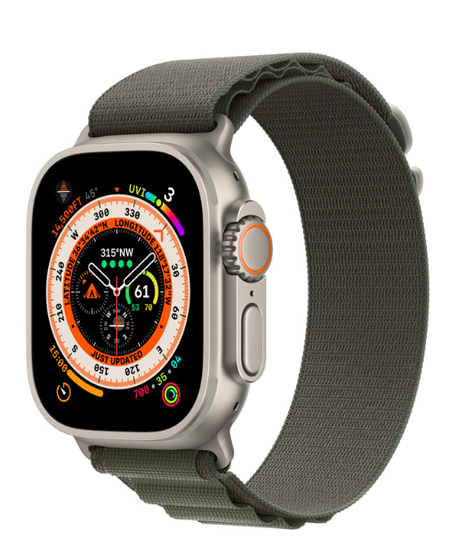 Часы Apple Watch Ultra 49mm Titanium, Green Alpine Loop M