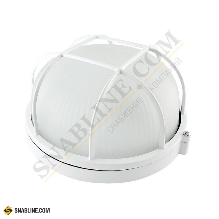 Светильник НПБ TDM ELECTRIC круг с решеткой белый стекло, 60Вт E27 230В IP54