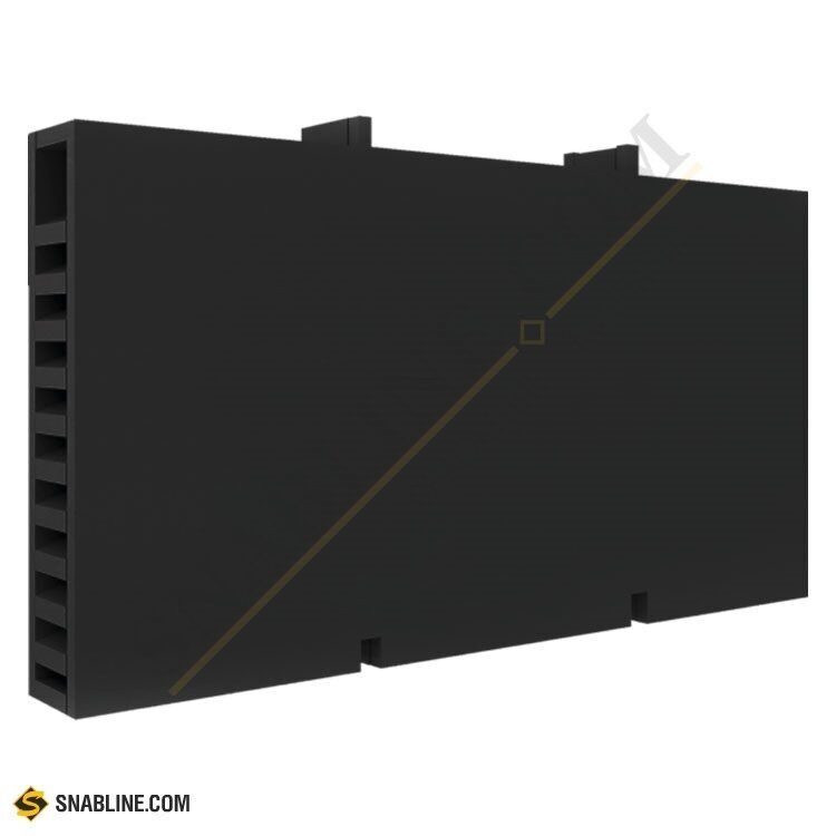 Вентиляционная коробочка Termoclip полиэтилен (черная), 60x12.5x115 мм