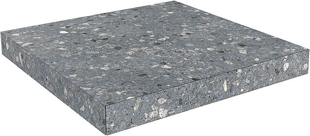 Керамическая плитка Керамин Керама Марацци Терраццо SG632800R-GCA Угловая клееная Ступень серый темный 33х33