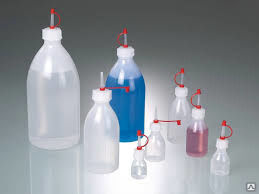 Бутылка-капельница 500 мл, прозрачная, круглая с капельным дозатором (PE-LD), Vitlab 