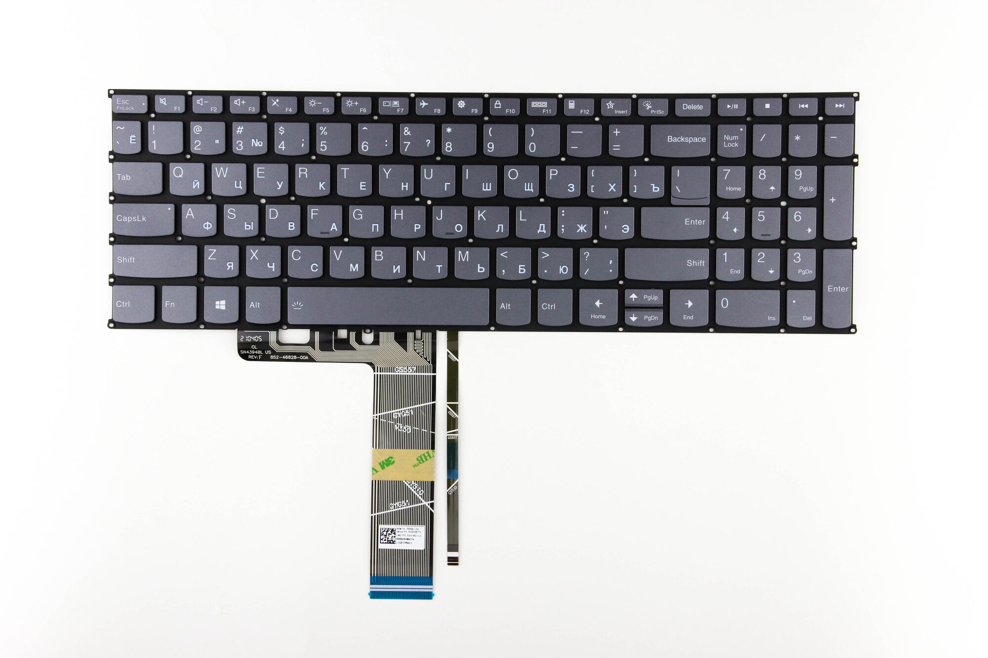 Клавиатура для ноутбука Lenovo 5-15 15ARE05 V15 G1-IML iron grey с подсветкой p/n: SN20W65119