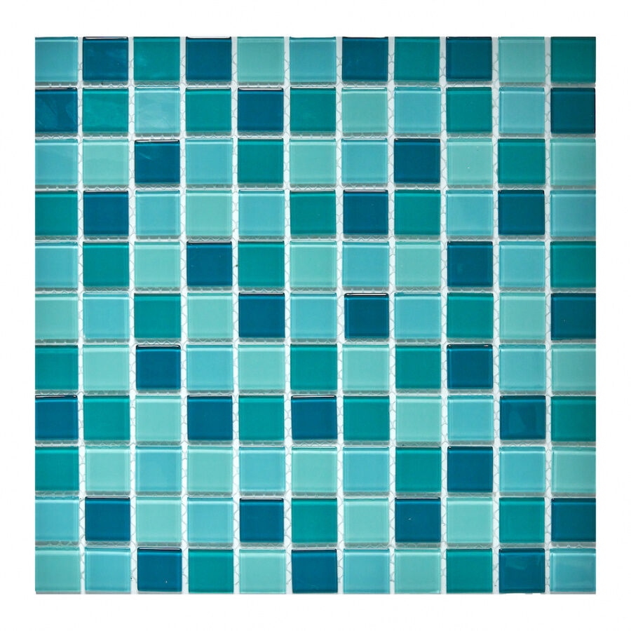 Мозаика стеклянная PIX006 Pixmosaic голубая PIX 006
