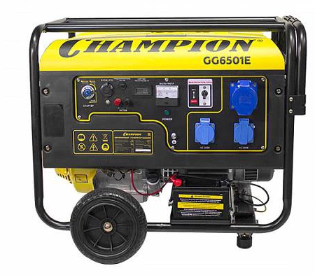 Генератор бензиновый CHAMPION GG6501E + блок автоматики ATS (C3512)