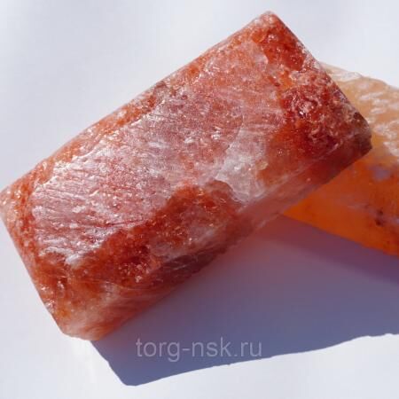 Плитка из гималайской соли 10х20х2.5 см натуральная РУСТИК