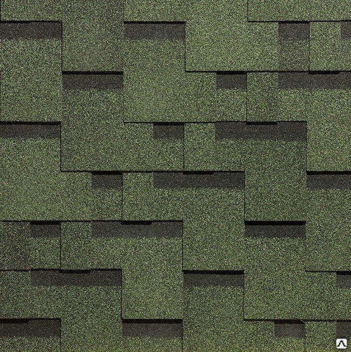 Черепица гибкая Дёке Коллекция Тетрис цвет Зеленая в упаковке 3 м2