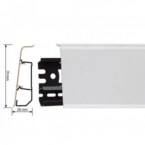 Плинтус Arbiton Indo (пластиковый с кабель-каналом) 40 Белый Матовый 70х26х2500 мм