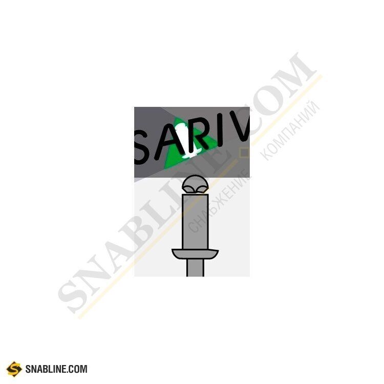 Заклепка вытяжная лепестковая SARIV алюминий - оцинкованная сталь, 4.8x12 мм