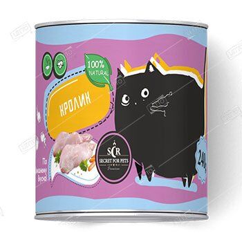 Корм для кошек Secret Кролик консервы 240 г (12) 45100