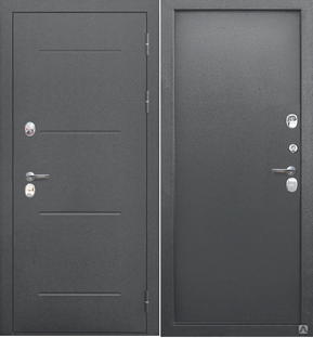 Дверь входная ISOTERMA 11 см Серебро Металл/металл 