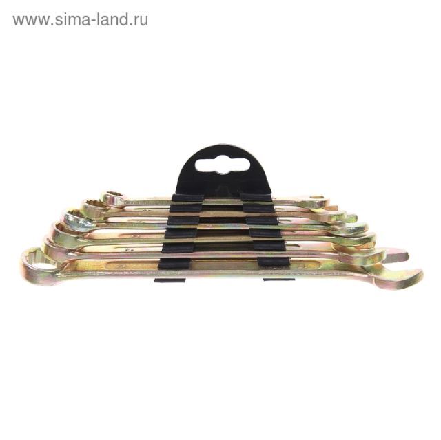 Набор ключей комбинированных TUNDRA basic, холдер, желтый цинк, 6 шт, 8-17 мм 2