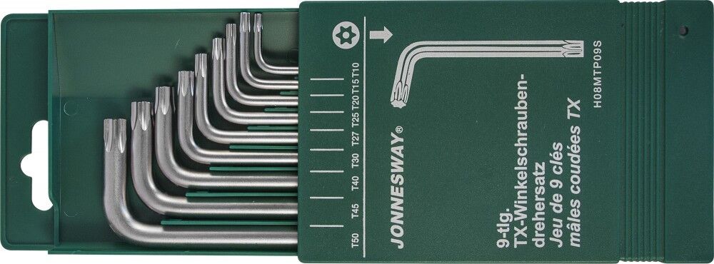 Набор ключей торцевых TORX® с центрированным штифтом Т10-50, 9 предметов H08MTP09S Jonnesway H08MTP09S Набор ключей торц 1