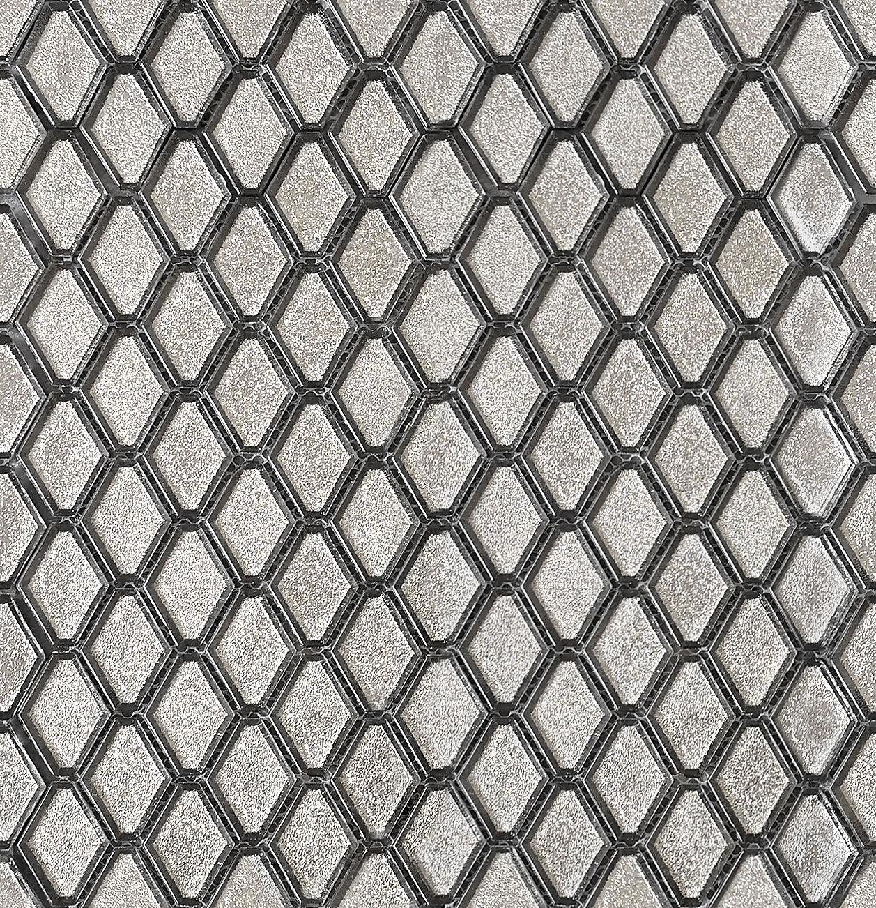 Мозаика стеклянная Diamanti d'argento 24x42x6 LeeDo Caramelle Alchimia серебро