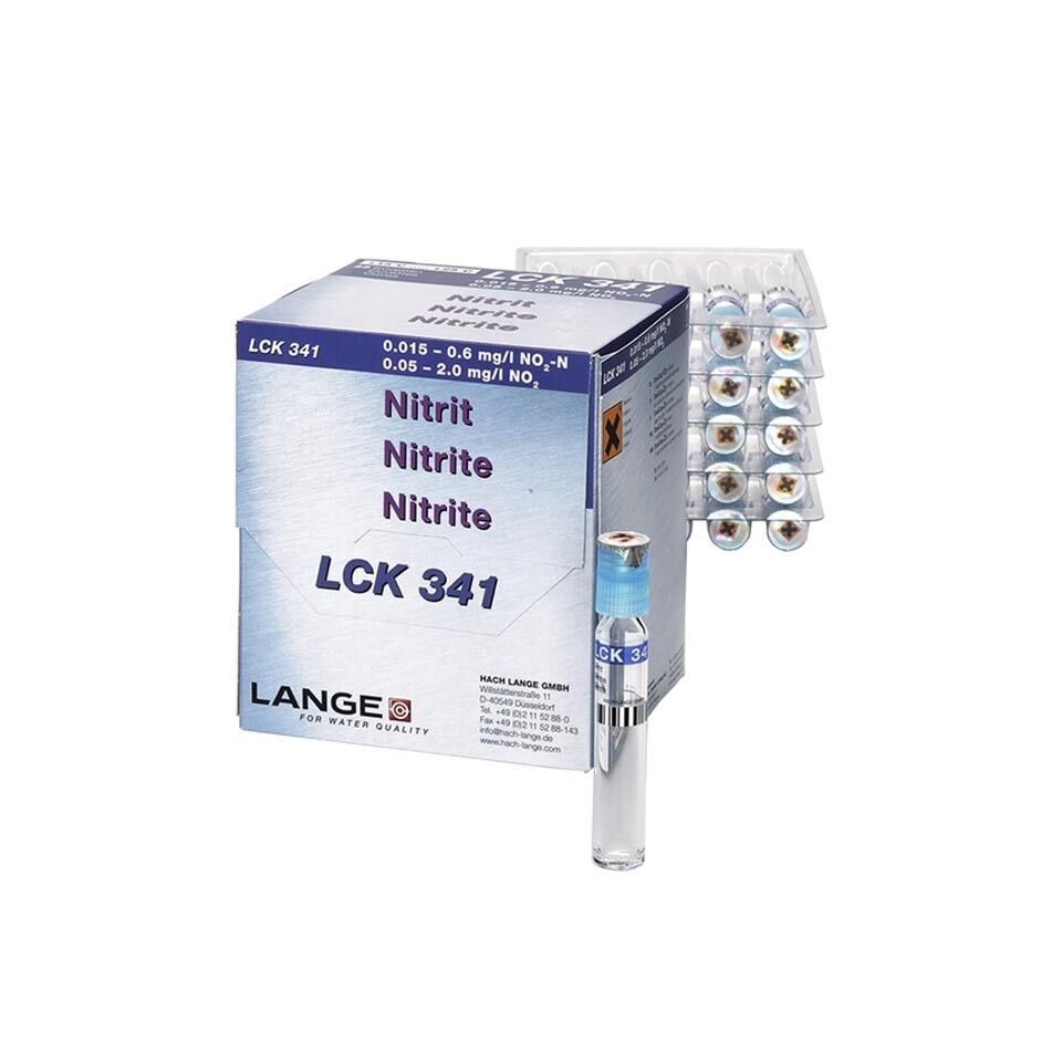 Набор реагентов HACH LCK341 (нитриты, 0,015-0,6 мг/л, 0,05-2 мг/л) СТК