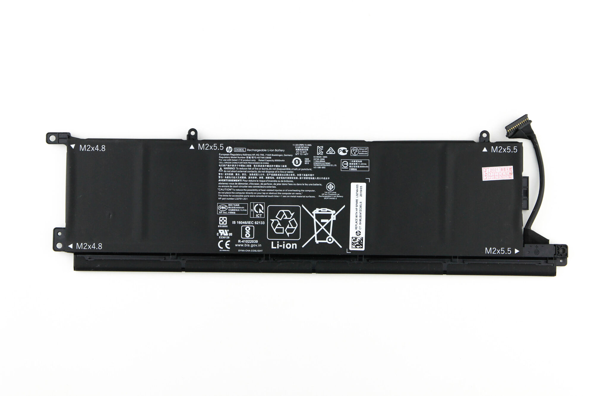 Аккумулятор для HP 15-DG ORG (11.55V 6000mAh) p/n: DX06XL