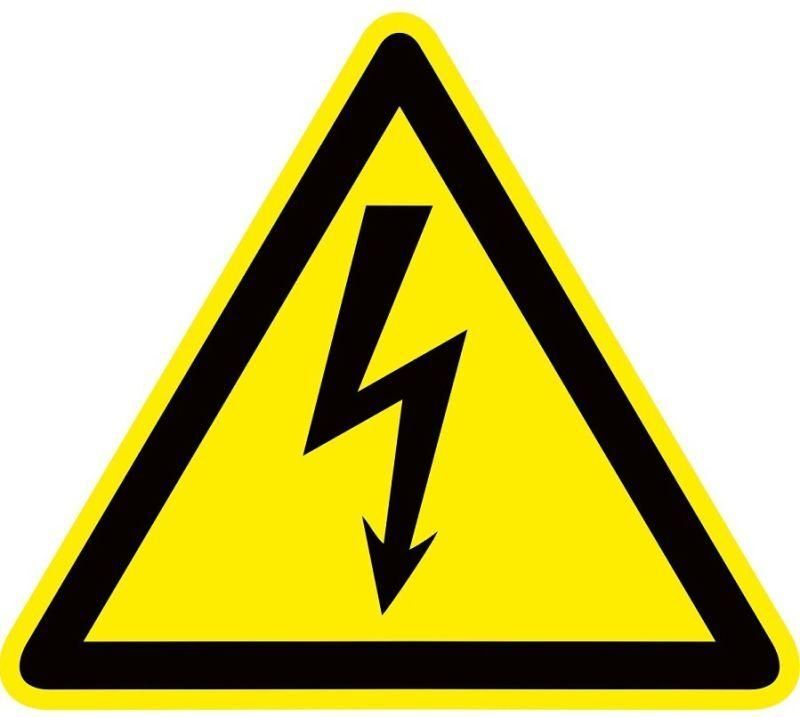 Знак пластик «Опасность поражения электрическим током» (Молния) W08 100х100мм PROxima EKF pn-1-01