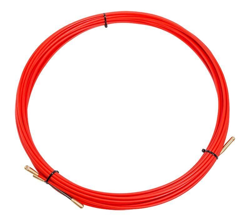 Протяжка кабельная (мини УЗК в бухте), стеклопруток, d=3,5мм, 15м, красная "Rexant"